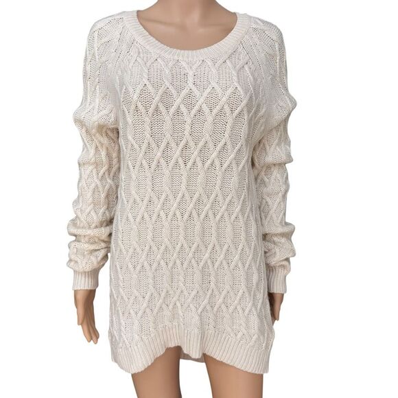 Tahari Pure luxe wool/cashmere blend cable knit sweater size XL - Picture 1 of 6